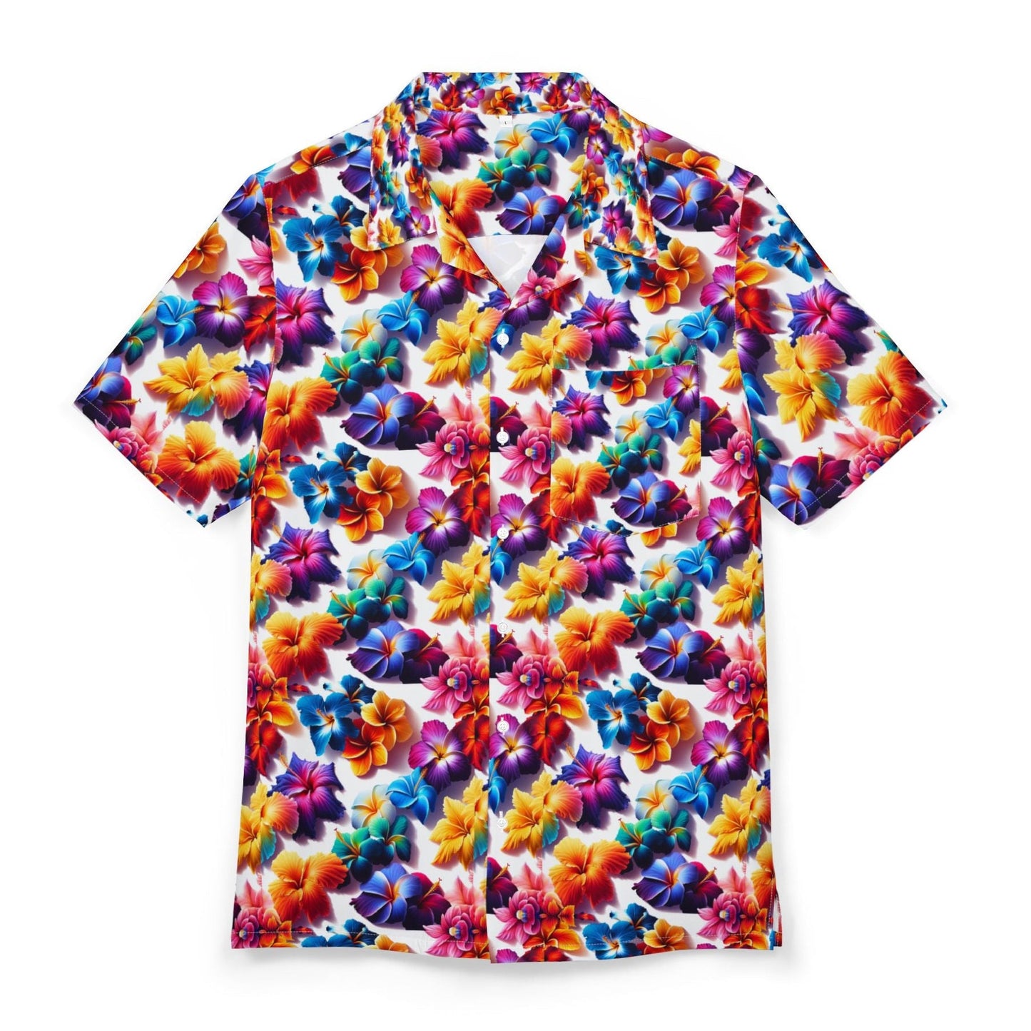 The Wild Flower - Hawaiian Button-Down Shirt, Vibrant Color, Luxury Soft Feel