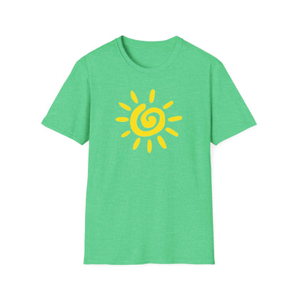 Sun Design T-Shirt, Lightweight Tee, Casual Softstyle Shirt, Color Options