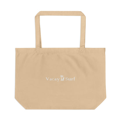 Organic Cotton Beach Bag | VS Heavy Canvas Large 6 Gallon Tote, Natural