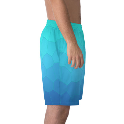 Men's Hybrid Board / Beach Shorts 11" - Quick Dry, Drawstring, Elastic, 2 Pocket