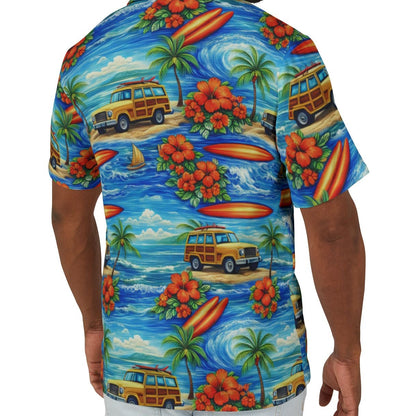 Men's 'Woody' Hawaiian Camp Shirt - Lightweight Eco-Recycled Material