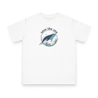 Save the Sea Whale T-Shirt — Organic Cotton Tee, Ocean Conservation Tee