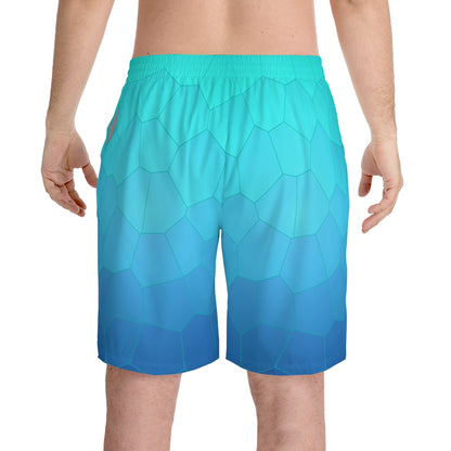Men's Hybrid Board / Beach Shorts 11" - Quick Dry, Drawstring, Elastic, 2 Pocket