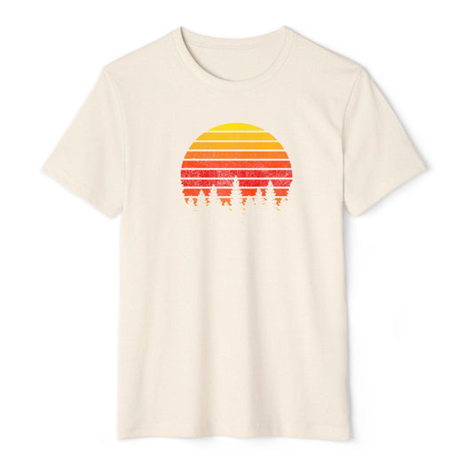 Sustainable T-Shirt 'Sunset Trees' | Men/Women, Organic-Recycled, Color Options