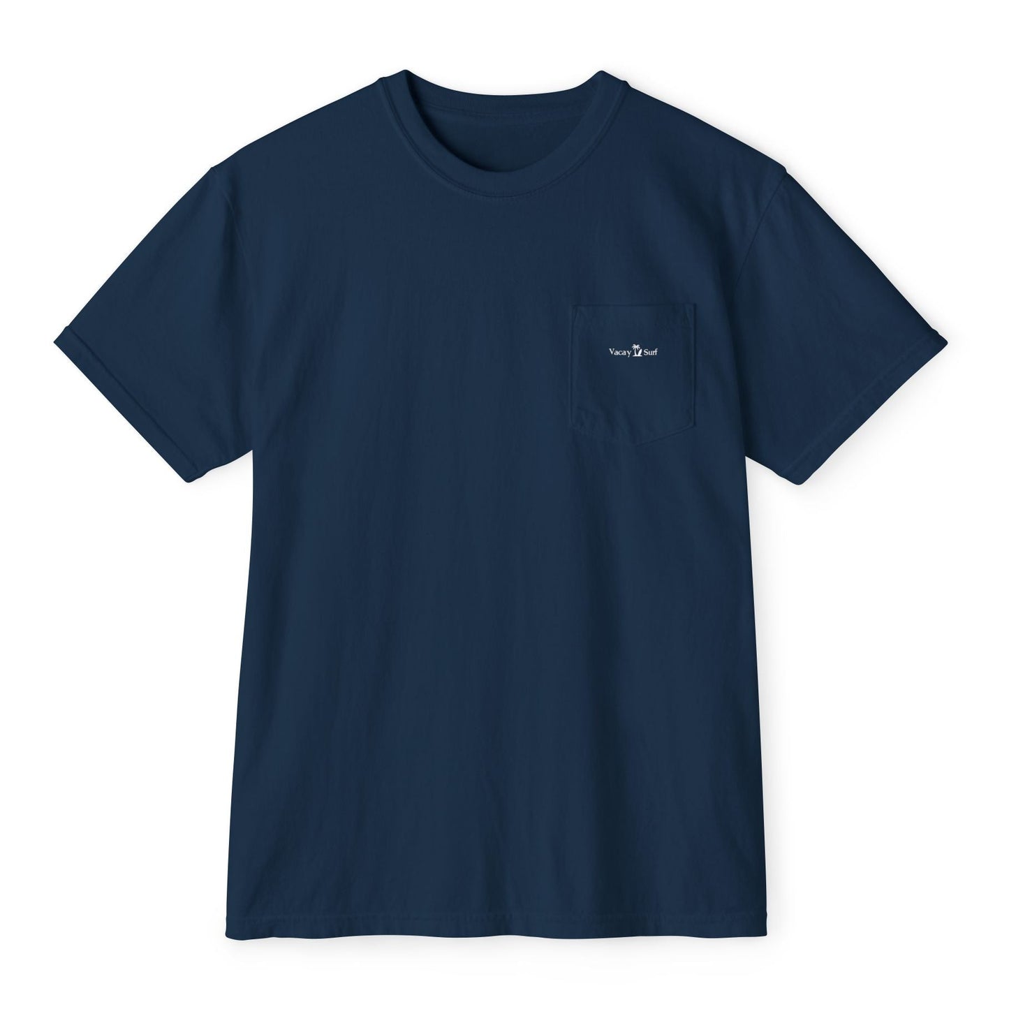 Pocket Tee - Minimal Pocket T-Shirt, 100% Cotton, Navy/Gray Color Optons