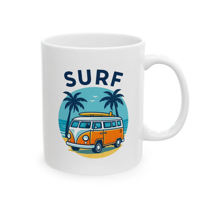 'Surf Buggy' Coffee Mug, Ceramic Coffee Cup, 11oz or 15oz Size Options