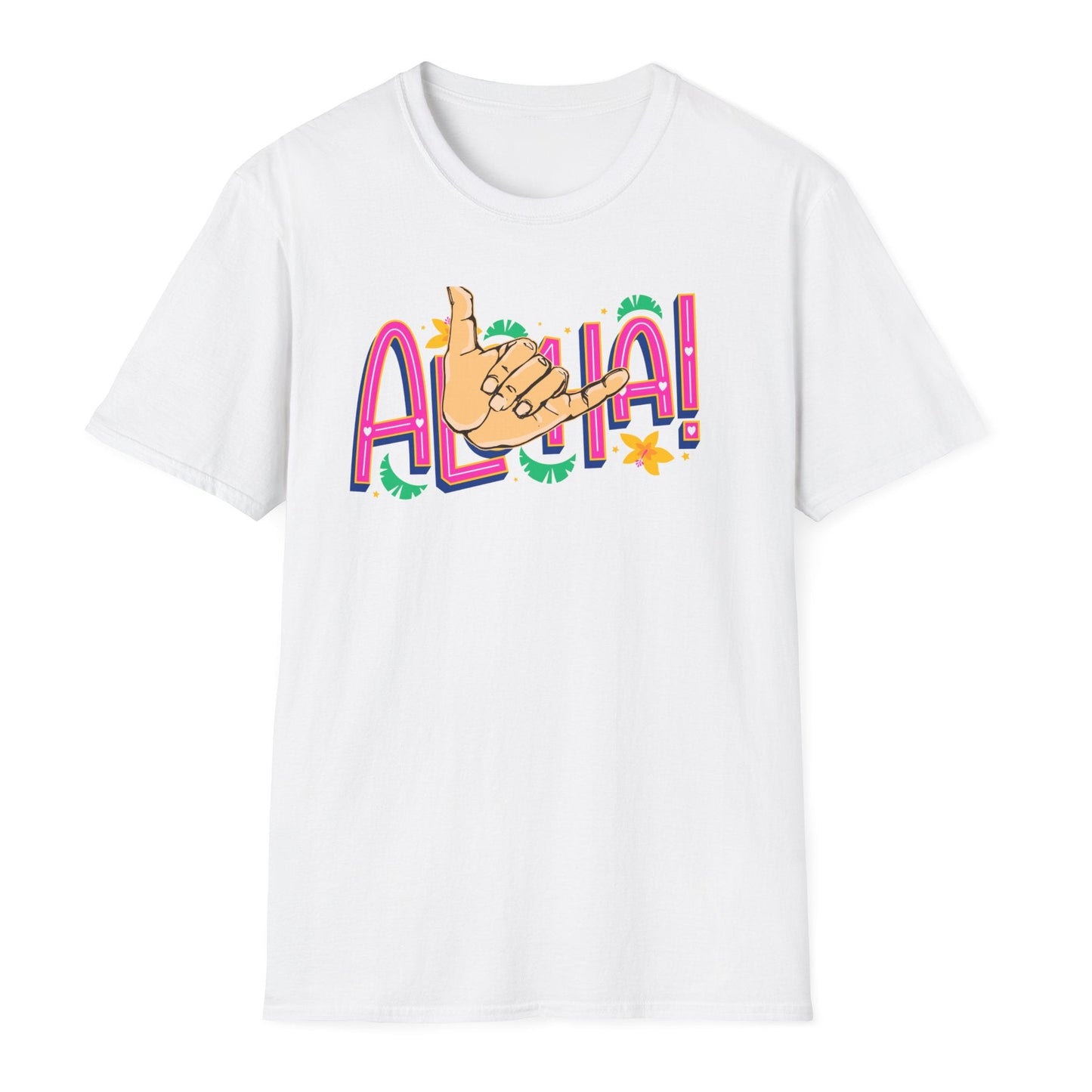 Aloha T-Shirt, Soft Style Comfort Tee, 100% Cotton Shirt, Color Options