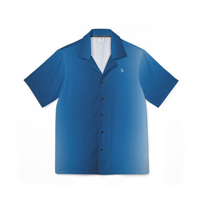 Men's Eco-Recycled Hawaiian Camp Shirt 'The Dreamer II'- Lightweight, Blue