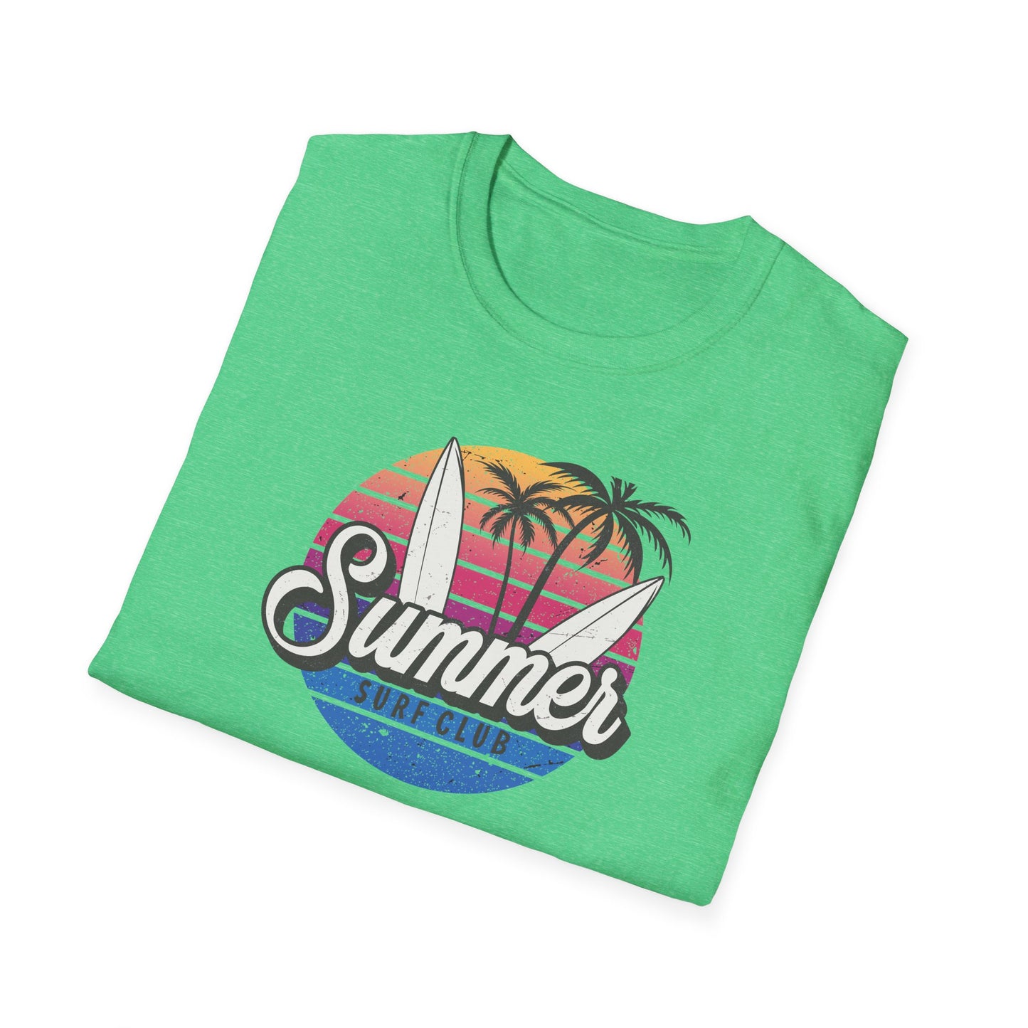 Summer Surf Club Soft T-Shirt, Sport Activewear Tee, Unisex, Color Options
