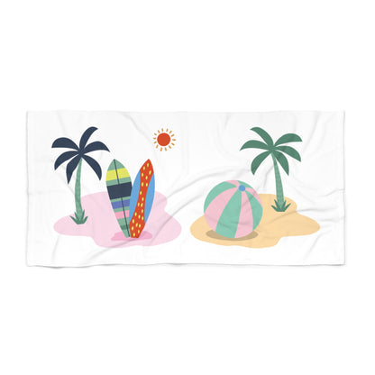 Beach Towel - Minimal Micro-Logo Towel, Soft Beach Towel, Size Options