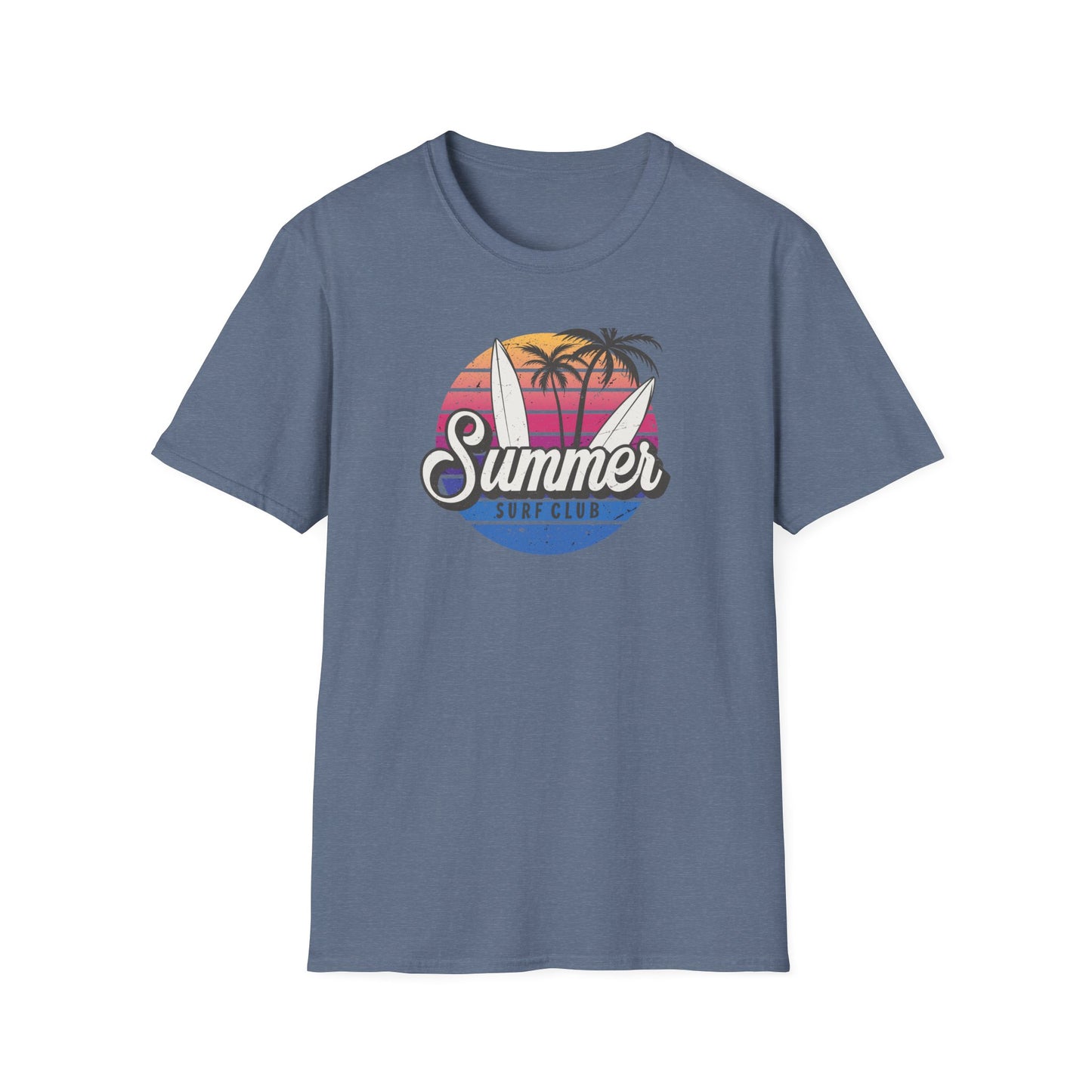 Summer Surf Club Soft T-Shirt, Sport Activewear Tee, Unisex, Color Options