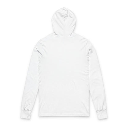 Hooded Long Sleeve Tee | Men/Women Lightweight VS Beach Hoodie, White