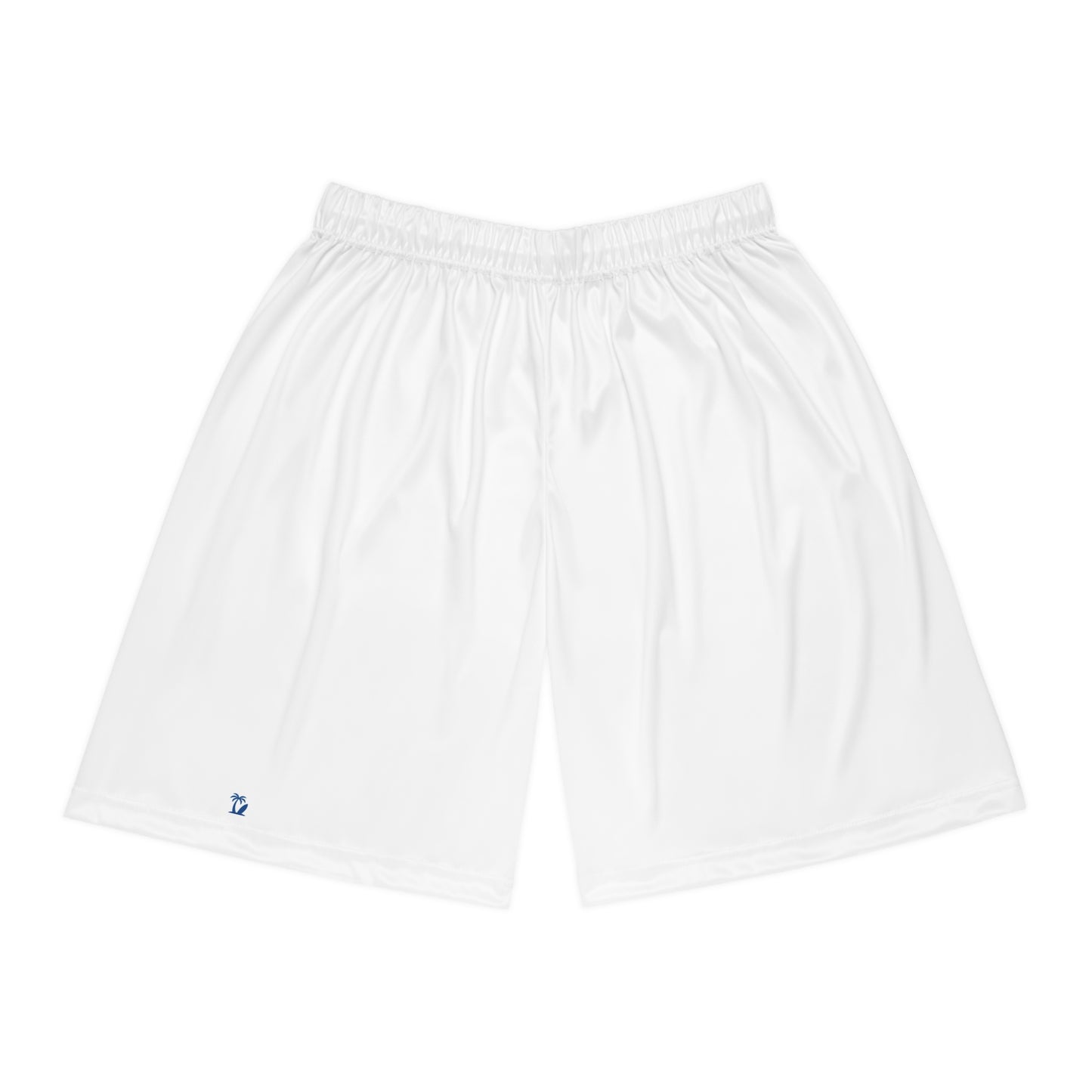 Men's White Basketball Shorts - Lightweight Shorts Moisture Wicking