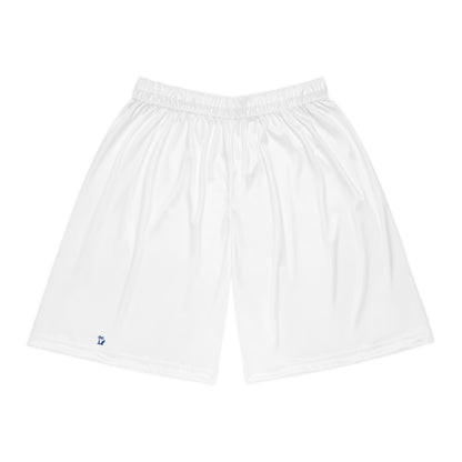 Men's White Basketball Shorts - Lightweight Shorts Moisture Wicking