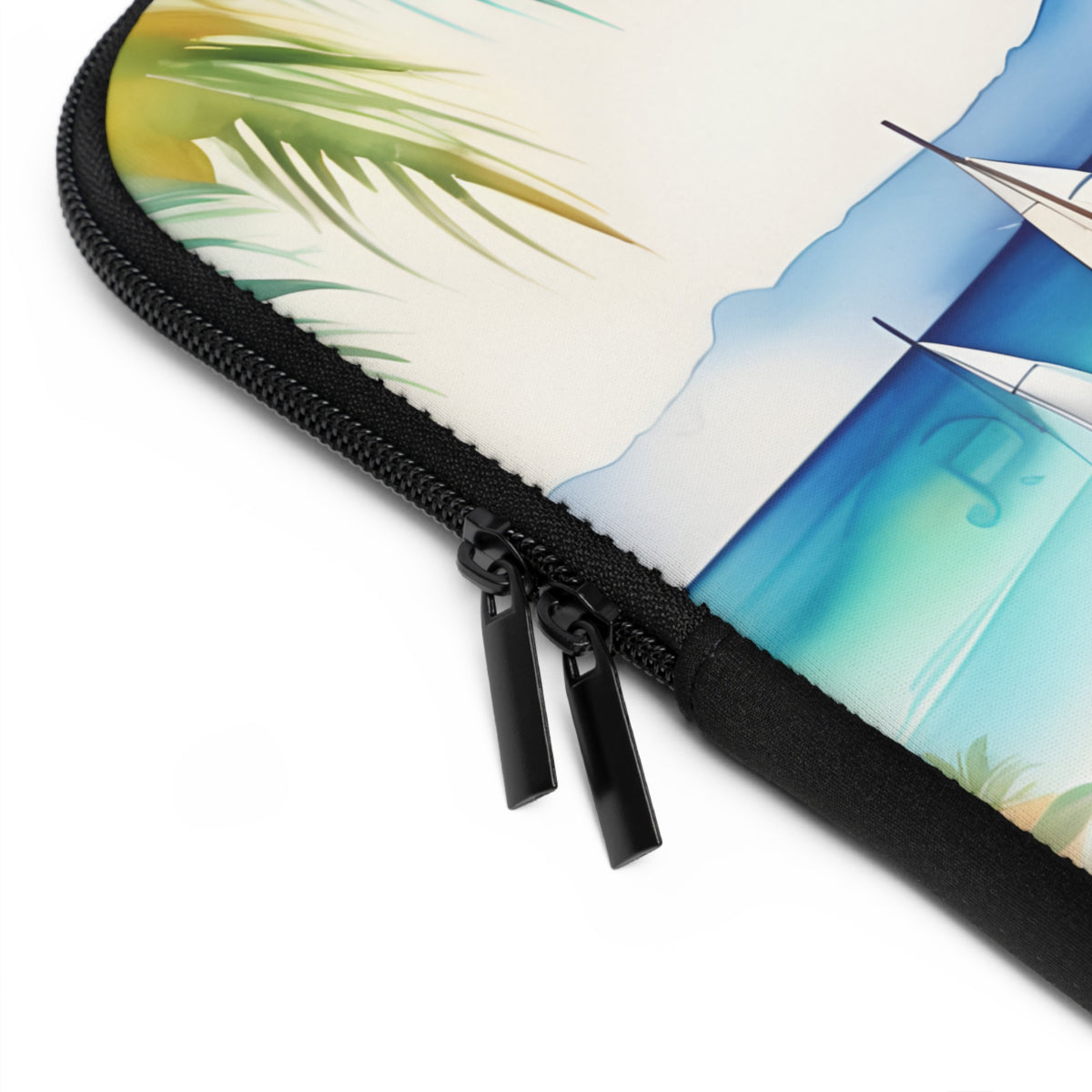 Laptop Sleeve Cover | Art Print Paradise Beach View, 7" to 17" Size Options