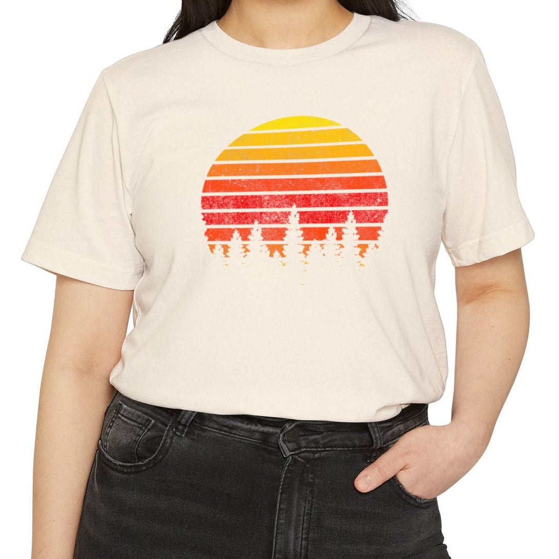 Sustainable T-Shirt 'Sunset Trees' | Men/Women, Organic-Recycled, Color Options