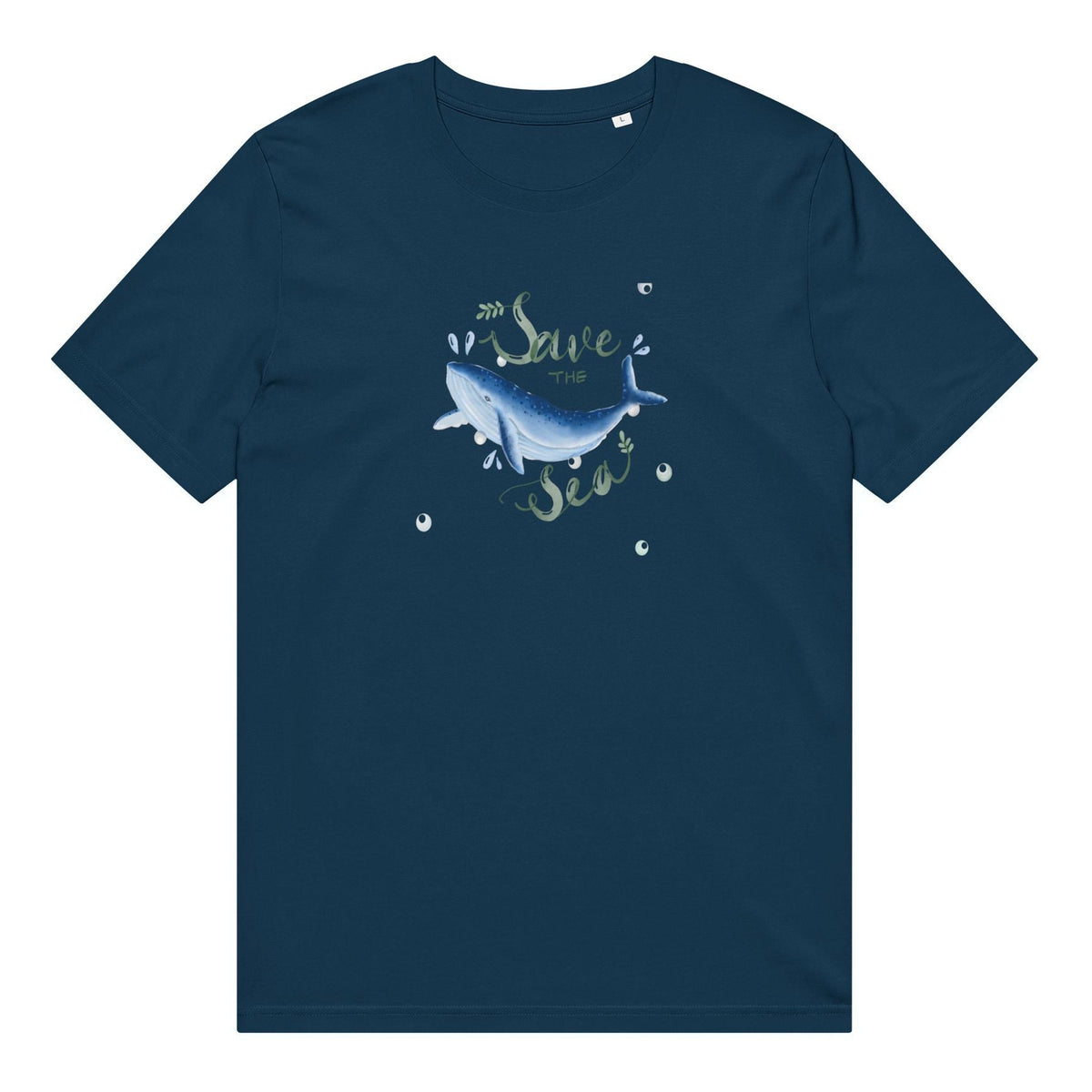 Save the Sea Organic Cotton Crew Tee | Men/Women Soft T-Shirt, Colors Available