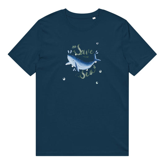 Save the Sea Organic Cotton Crew Tee | Men/Women Soft T-Shirt, Colors Available