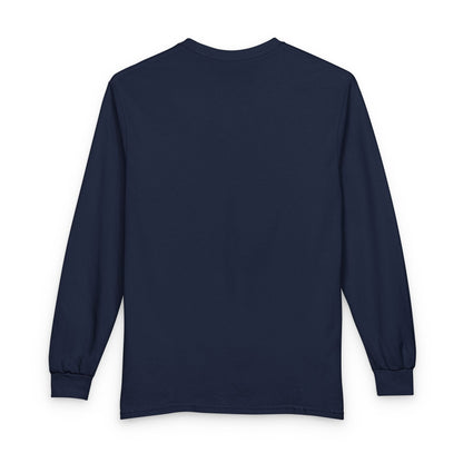 Vacay Surf Minimal Long Sleeve Tee - Casual 100% Cotton, Color Options