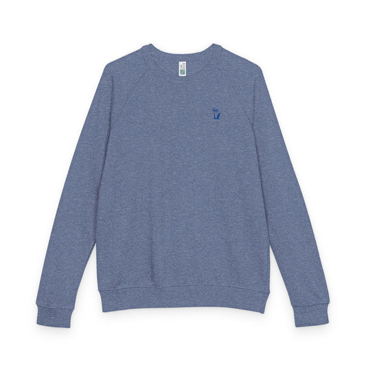 Raglan Crewneck Sweatshirt, Minimal Design French Terry, Color Options