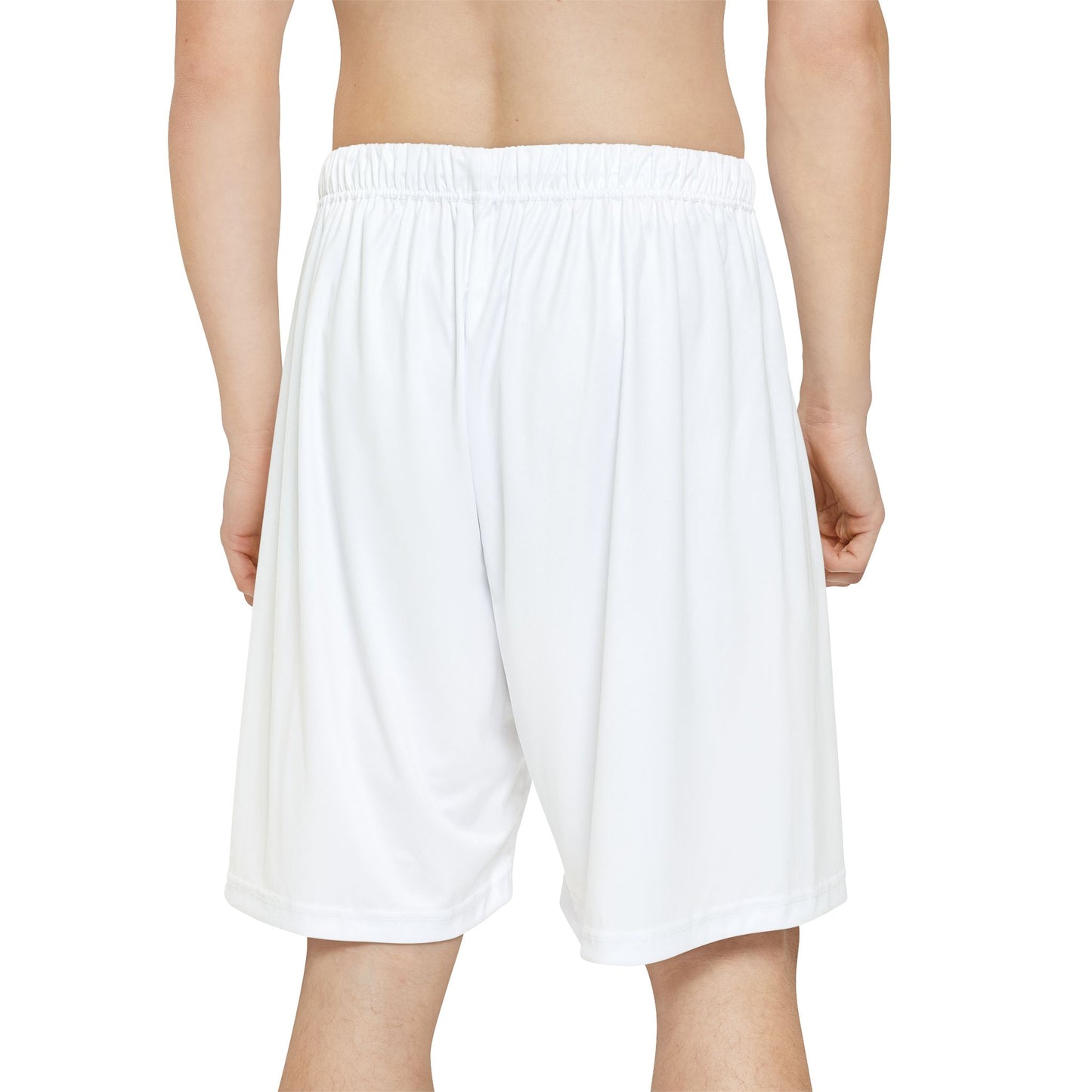Vacay Surf Men’s Sports Shorts - Athletic Beach Shorts, Color: White