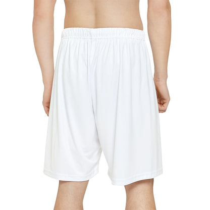 Vacay Surf Men’s Sports Shorts - Athletic Beach Shorts, Color: White