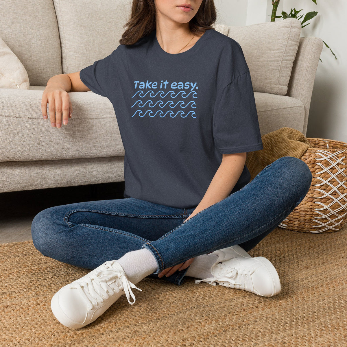 Take it Easy T-Shirt | Men/Women Soft Heather Style Shirt, Color Options