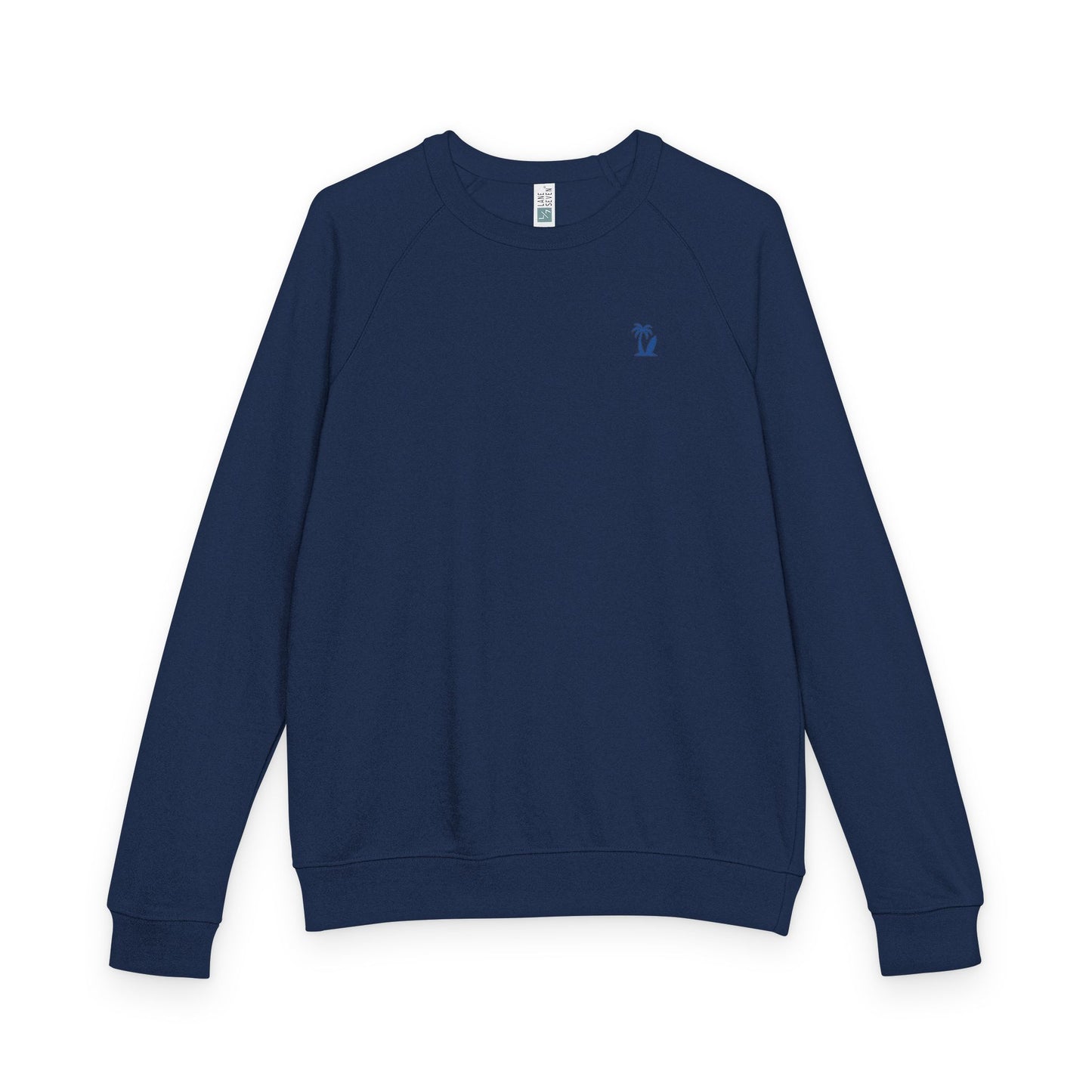Raglan Crewneck Sweatshirt, Minimal Design French Terry, Color Options
