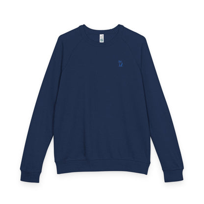 Raglan Crewneck Sweatshirt, Minimal Design French Terry, Color Options