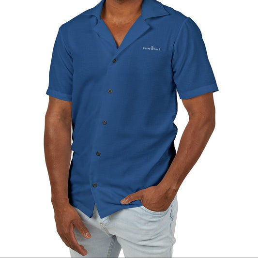 Men's Premium Hawaiian Camp Shirt | Minimal Lightweight Material, Blue