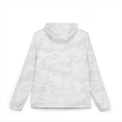 VS Windbreaker Jacket | Men/Women Hooded Zip-Up, White Camoflauge
