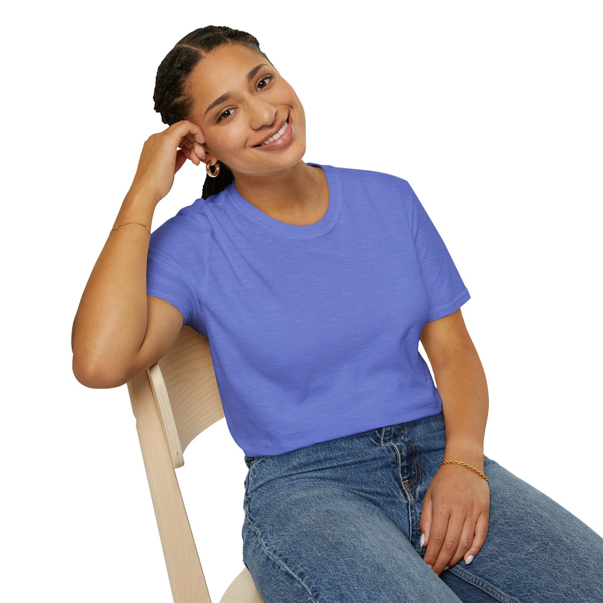 Plain Heather T-Shirt | Lightweight Soft Crew Neck Tee, Color Options