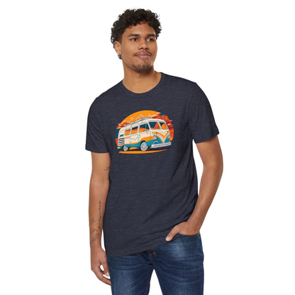 Eco-Friendly Beach Cruiser T-Shirt, Fun Soft Sustainable Tee, Color Options