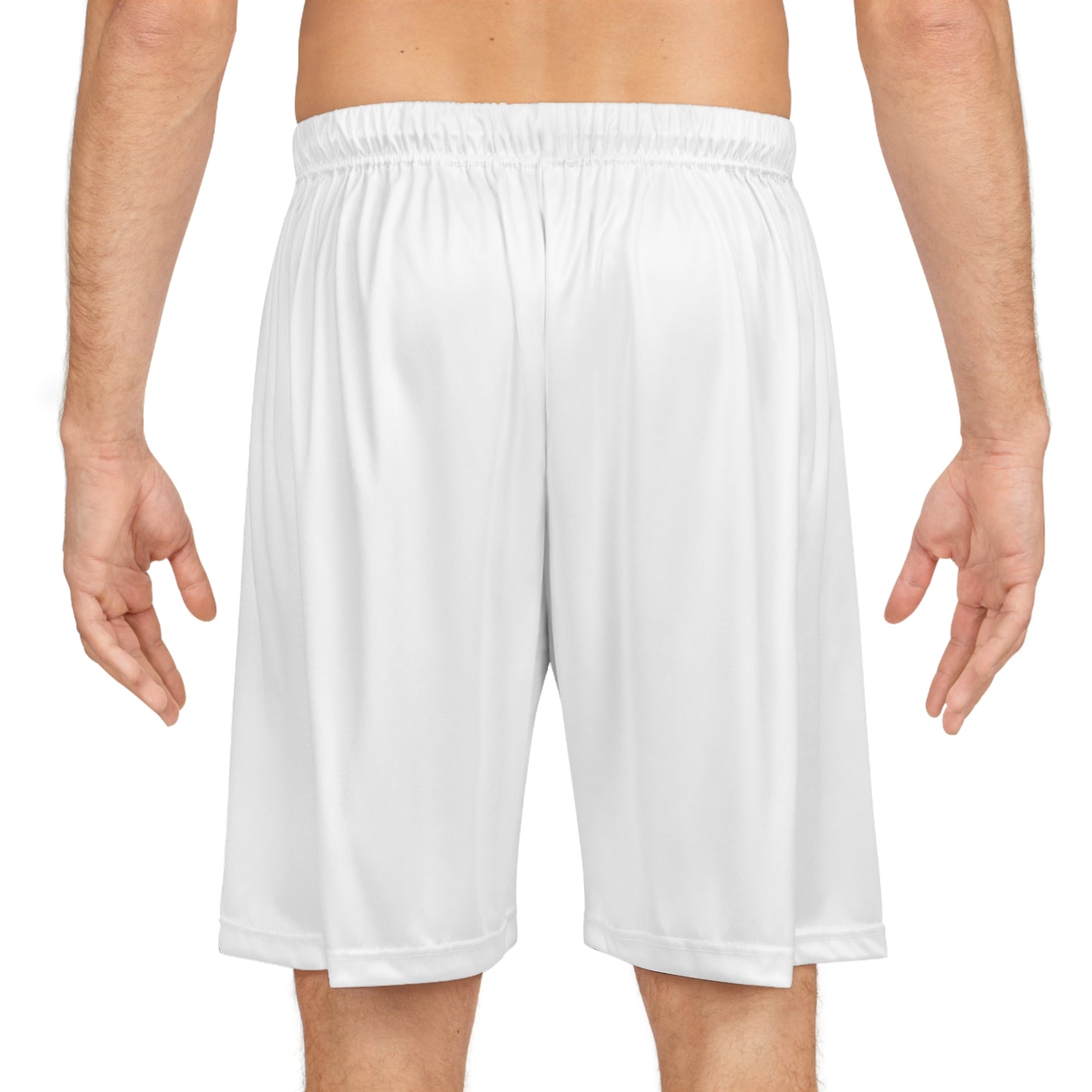 Men's White Basketball Shorts - Lightweight Shorts Moisture Wicking