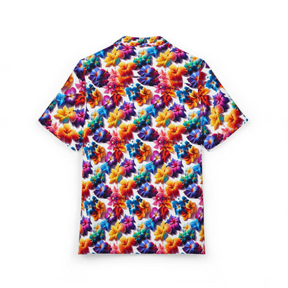 The Wild Flower - Hawaiian Button-Down Shirt, Vibrant Color, Luxury Soft Feel