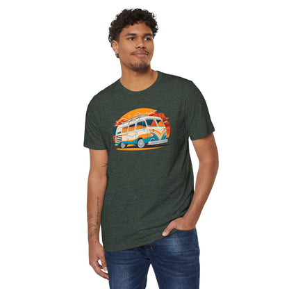 Eco-Friendly Beach Cruiser T-Shirt, Fun Soft Sustainable Tee, Color Options