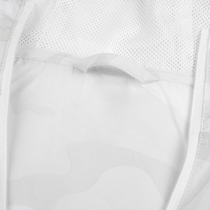 VS Windbreaker Jacket | Men/Women Hooded Zip-Up, White Camoflauge
