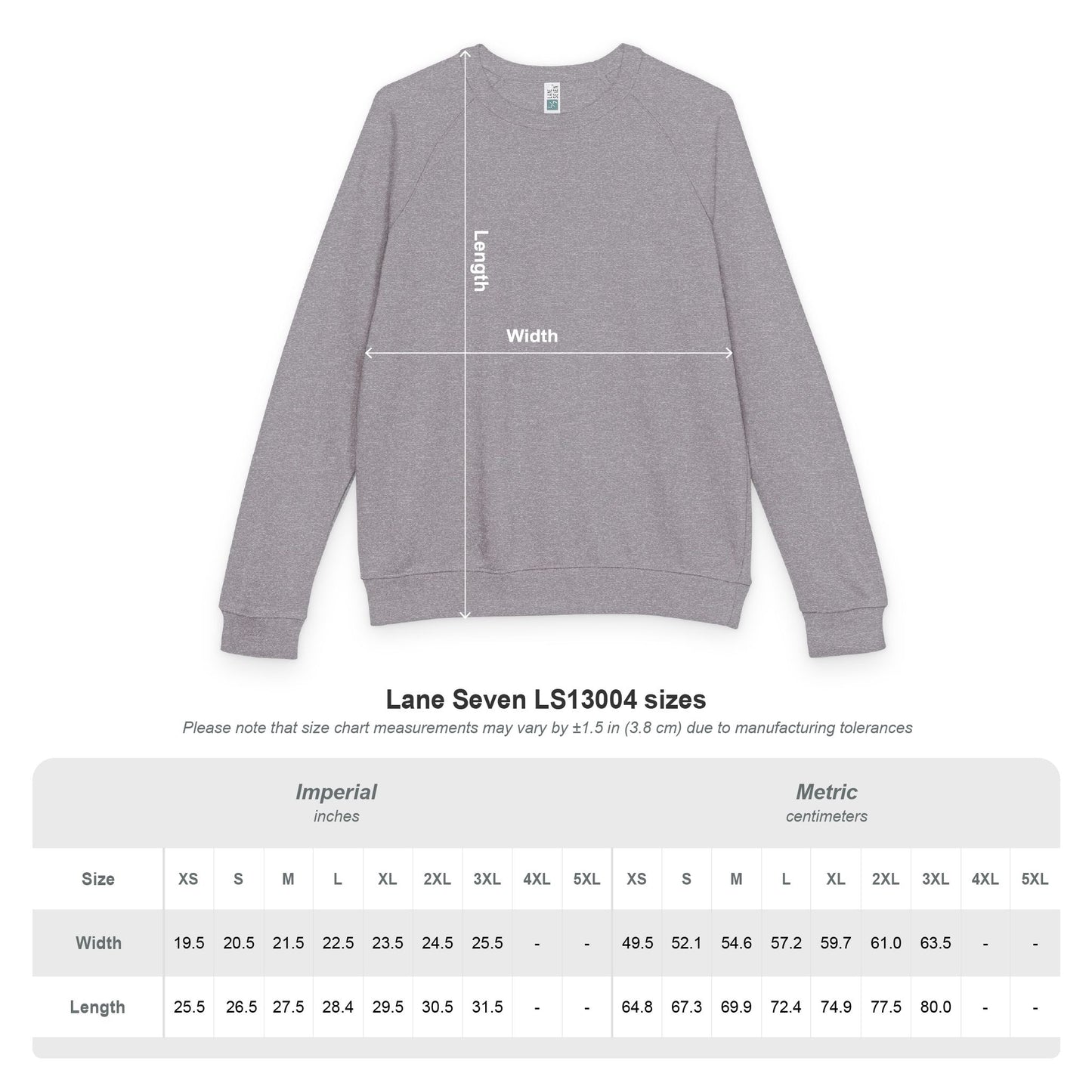 Raglan Crewneck Sweatshirt, Minimal Design French Terry, Color Options