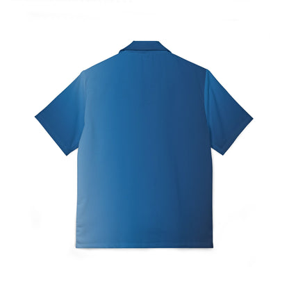 Men's Eco-Recycled Hawaiian Camp Shirt 'The Dreamer II'- Lightweight, Blue