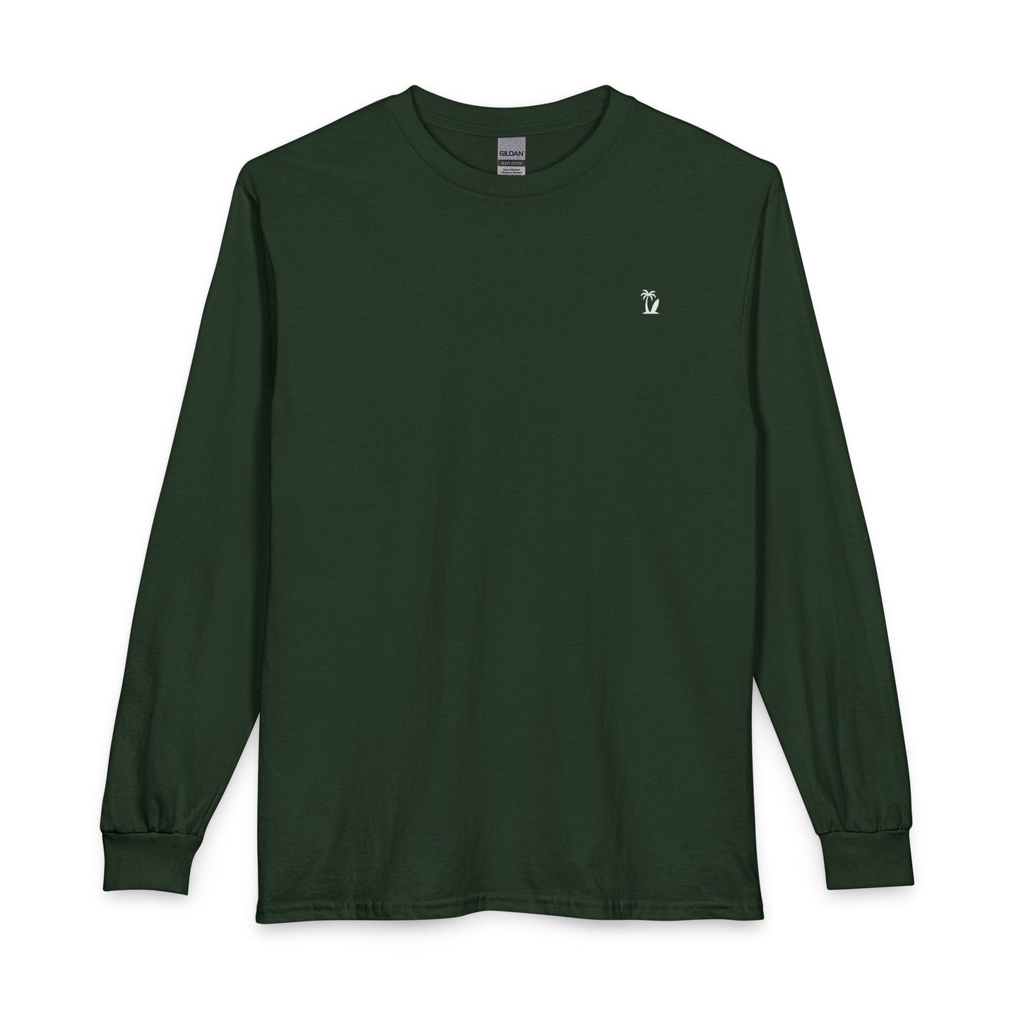 Vacay Surf Minimal Long Sleeve Tee - Casual 100% Cotton, Color Options
