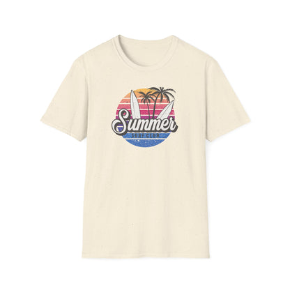 Summer Surf Club Soft T-Shirt, Sport Activewear Tee, Unisex, Color Options
