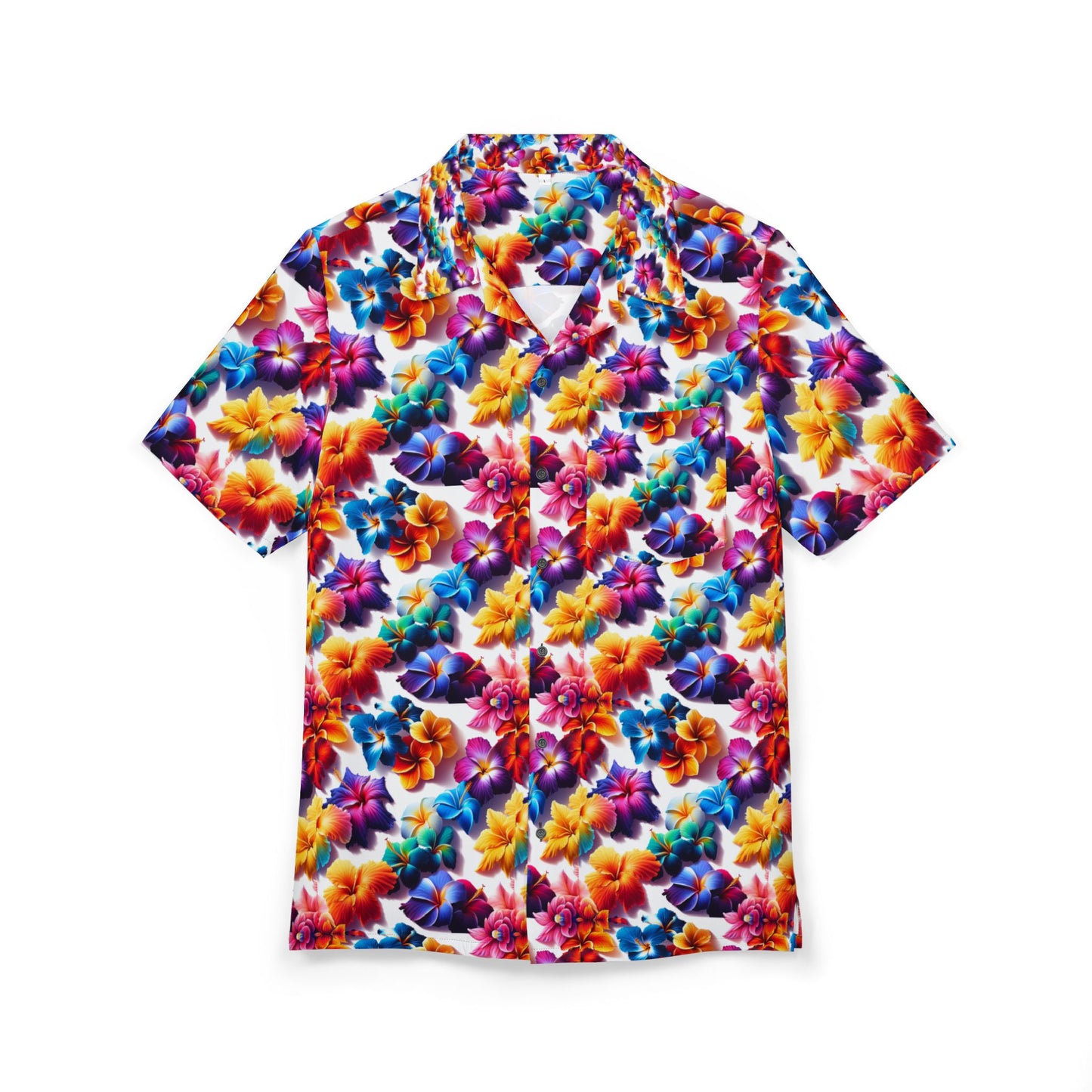 The Wild Flower - Hawaiian Button-Down Shirt, Vibrant Color, Luxury Soft Feel