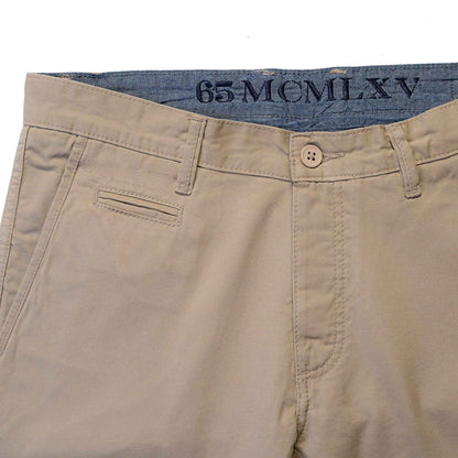 Men's Khaki Chino Pants | 100% Cotton Twill, Button Fly Straight Leg Slim Fit