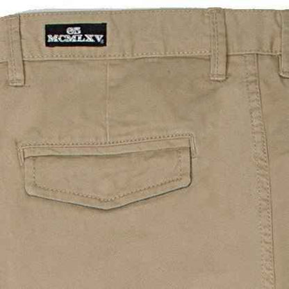 Men's Khaki Chino Pants | 100% Cotton Twill, Button Fly Straight Leg Slim Fit
