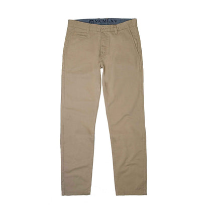 Men's Khaki Chino Pants | 100% Cotton Twill, Button Fly Straight Leg Slim Fit