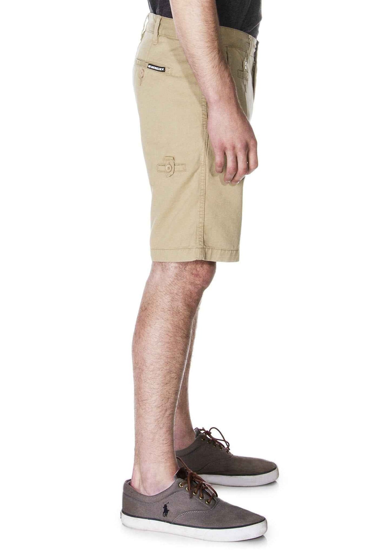 Men's Khaki Chino Shorts | 100% Cotton Washed Twill, Classic Straight Leg