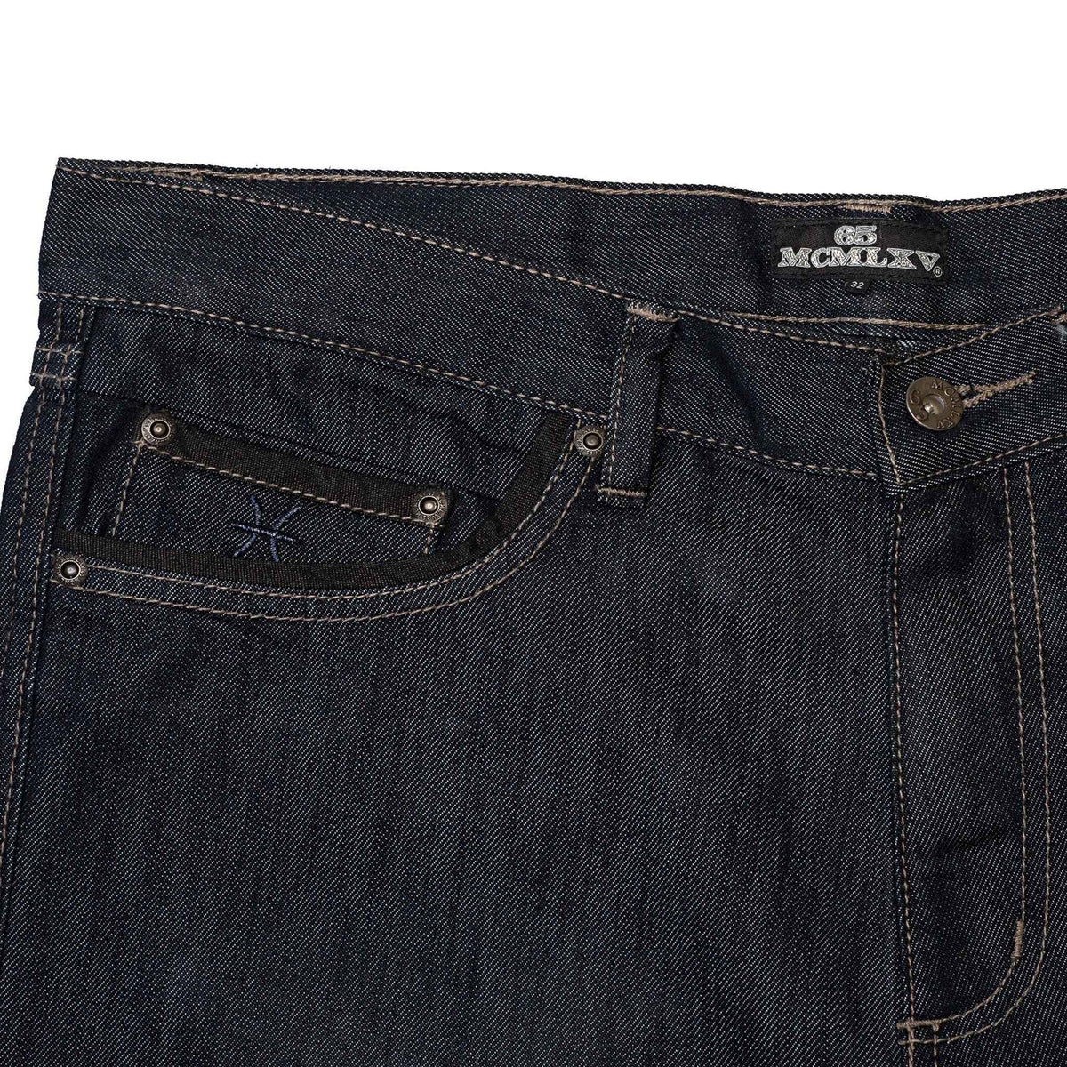Men's Premium Denim Dark Wash Jeans | Vintage Inspired Classic 5 Pocket