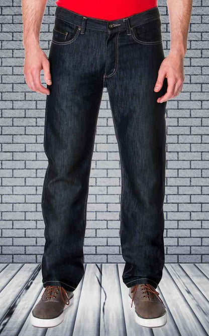 Men's Premium Denim Dark Wash Jeans | Vintage Inspired Classic 5 Pocket