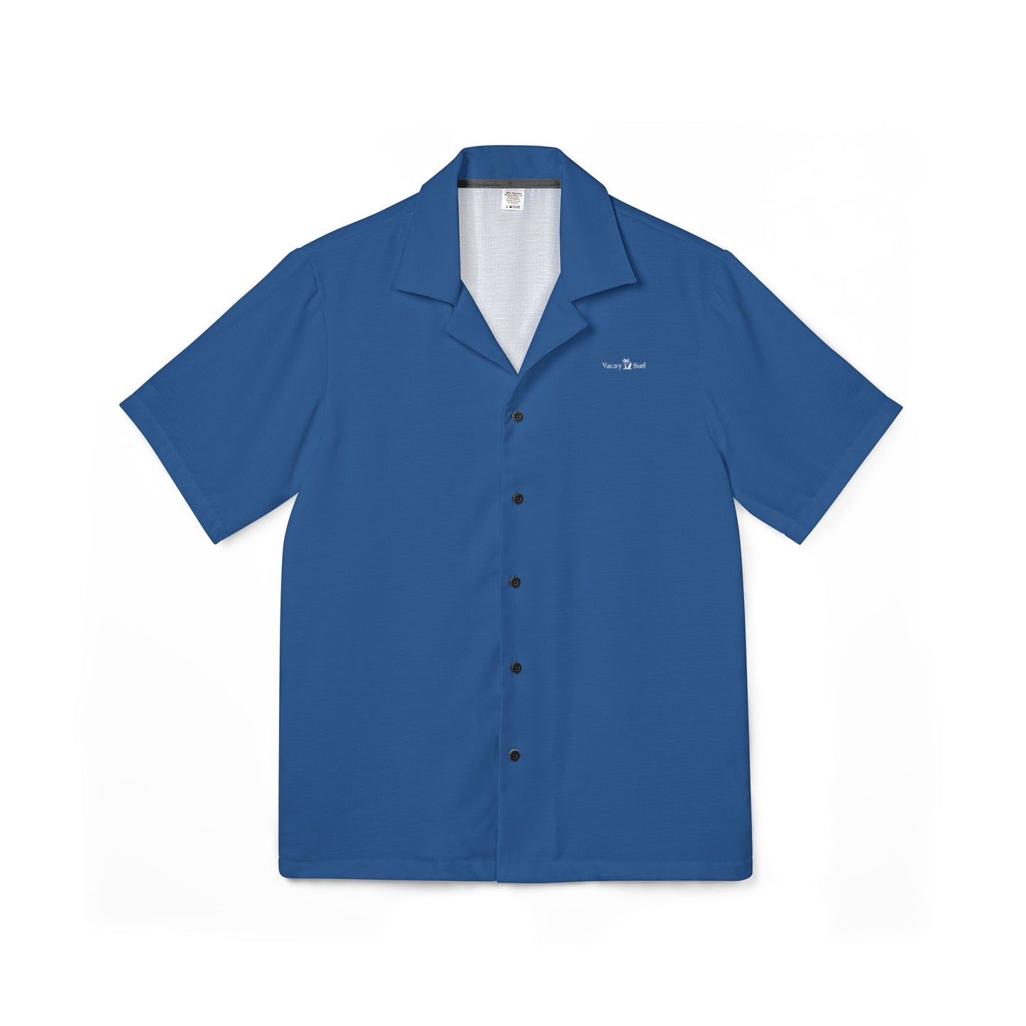 Men's Eco-Recycled Blue Hawaiian Camp Shirt - Minimal Soft Lightweight