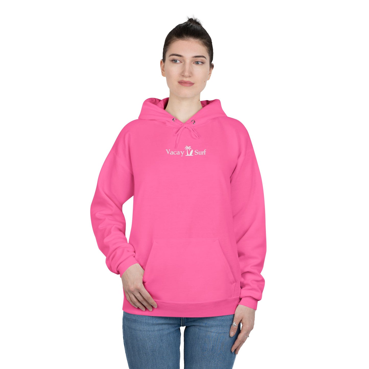 Women's Vacay Surf Dolphin Hoodie with Kangaroo Pouch - Bright Color Options
